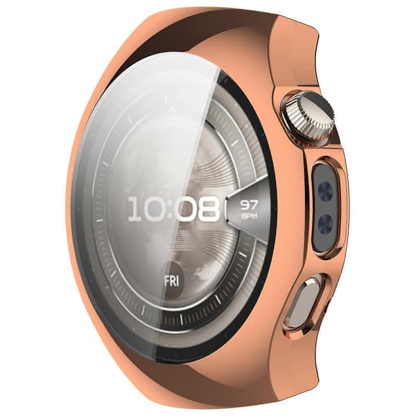 Galvanized TPU Full Coverage Watch Protective Case for Huawei Watch 5 42mm Rose Gold Rose Gold