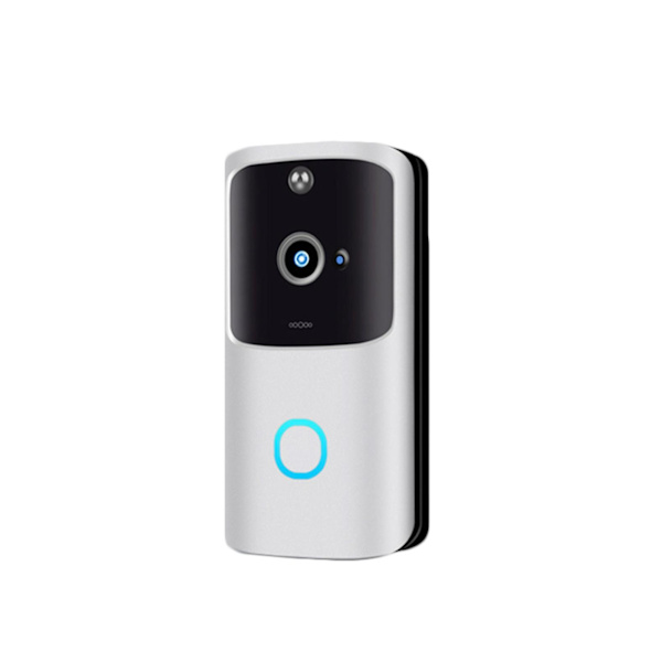 M10 Trådlös WiFi Dörrklocka Smart Videotelefon Visuell Intercom Dörrklocka Säkerhetskamera Vit