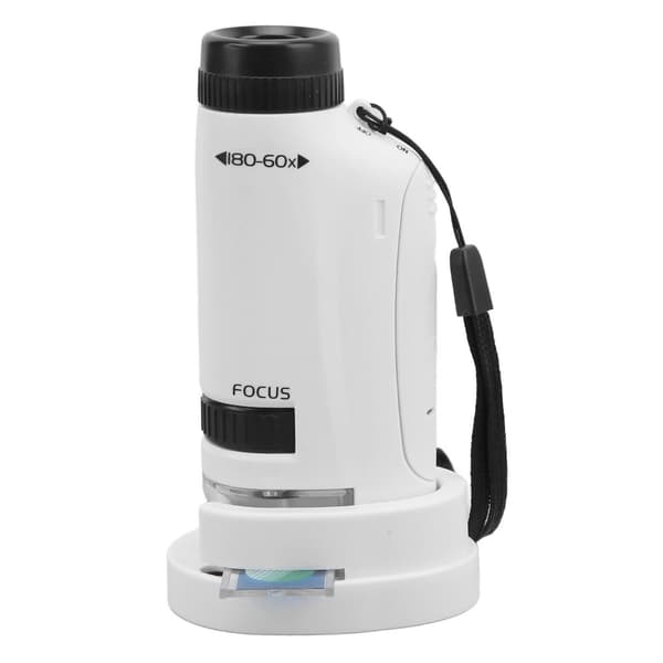 2211 Small Handheld Microscope with Round Handle 60X to 120X Mini Pocket Microscope with LED Light