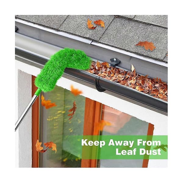 Gutter Cleaning Brush Roof Tool with Telescopic Extendable Pole 8.2ft Guard Cleaning Tool Easy Re