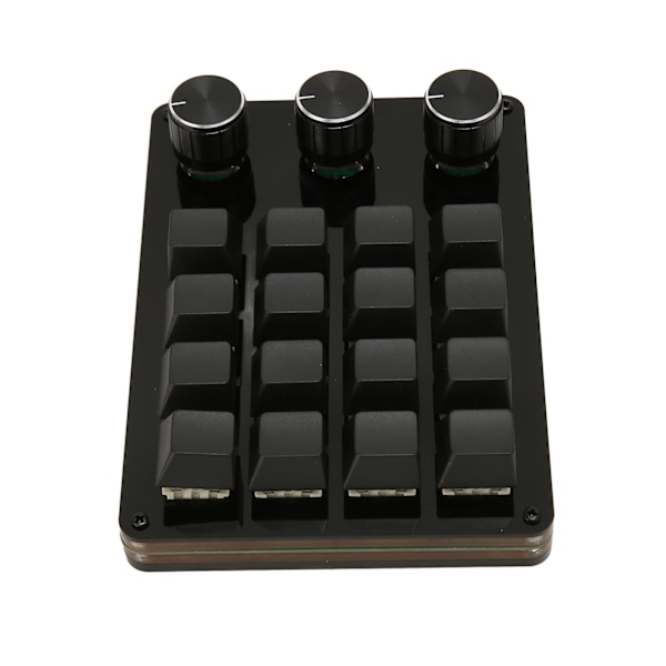 Programmable Keyboard with 16 Keys, 3 Knobs, Blue Switch, Mechanical, Hot-Swappable, Mini Keyboard for Gaming, Office, Media