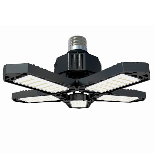 LED-garagelampor - minitaklampor med 5 justerbara paneler Deformerbar fläktlampa Celling 100-265v 1500lm 6500K E27/e26 för vind, källare röd