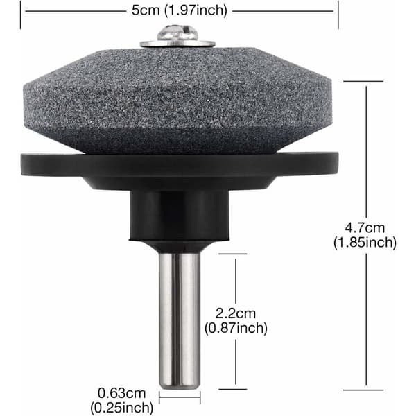 Gressklipperbryner, 2 stk Universal Gressklipper Rotasjonsbladbryner Hageslipehjul Stein for Elektrisk Drill Håndsdrill Reparasjonssett