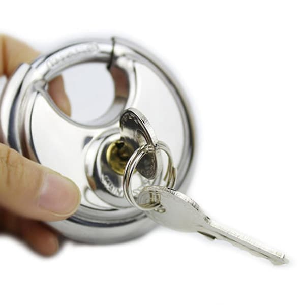 5-pack disc lock with key, waterproof and rustproof storage lock perfect for storage gate