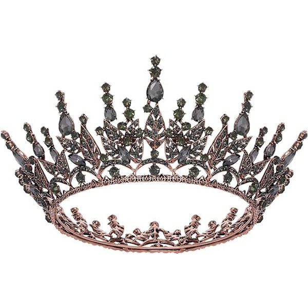 Svart Tiara Kvinna Gotisk Drottningkrona Huvudbonad Födelsedag Bröllop Pageant Halloween Håraccessoarer