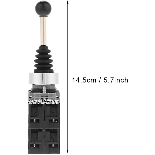 Joystick Switch, Joy Stick Controller 4-Position Spring Return Switch Industrial Replacement Switches Black