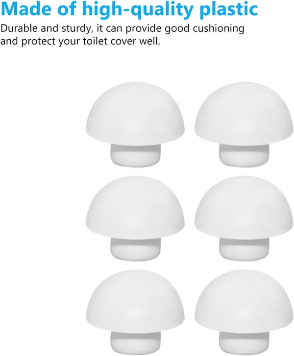(Vit) Toilet WC-sæde Buffer Sæt Toilet Sædebuffer Støj Dæmper