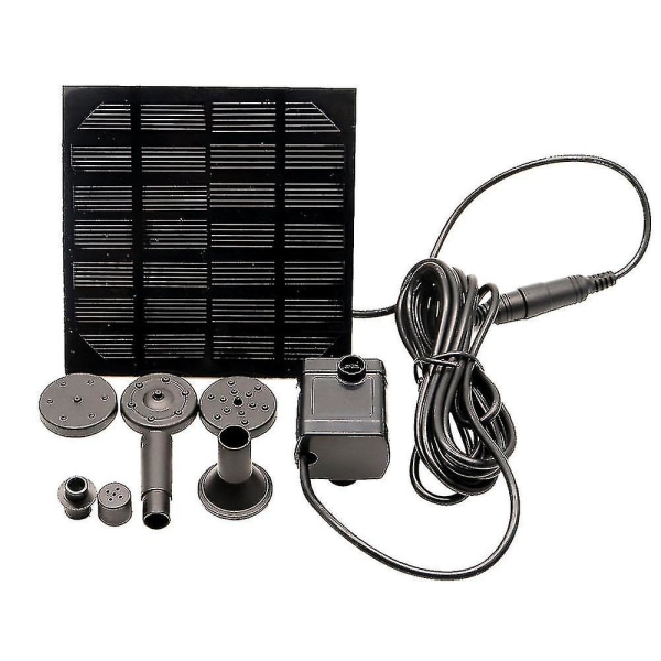 1,2W Solcellsfontän Flytande Trädgårdsdekoration Utomhus Solpanel Drivs Vattenpump Fontän Med 7 Spraymunstycken För Trädgård Pool
