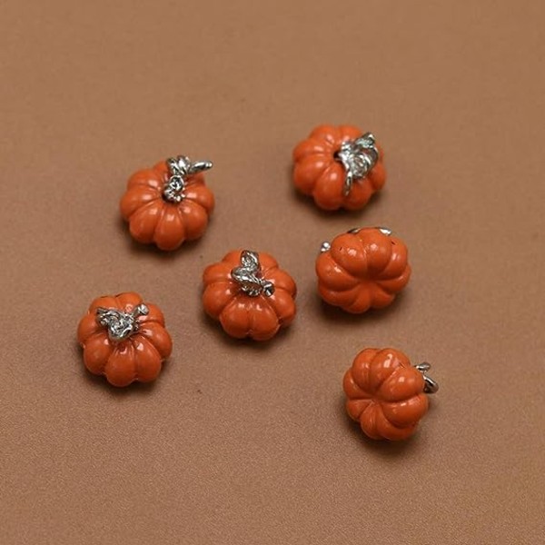 10 kpl metalliseos kurpitsa riipuksia värikäs tee-se-itse Halloween-korut korujen valmistustarvike kaulakoru rannekorulle