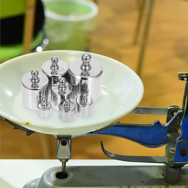 Calibration Weight Set 1000G M2 Chrome Plated with Tweezers for Kitchen Scale Calibration, Digital Balance Scale Set
