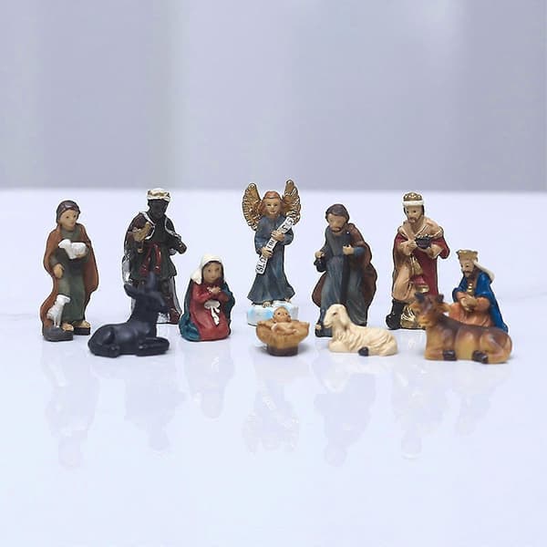 Julkrubba i harts hantverksprydnad religiösa julklappar