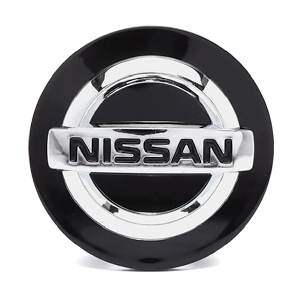 Högkvalitativt nytt 4-pack - Nissan Navkapslar / Hjulnavsemblem - Bil 60mm - Svart