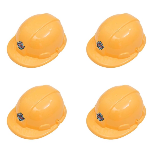 4 kpl Tekninen hattu lelu turvalelu turvakypärä lelu lapsille, oranssi 21,5 x 17,5 cm Orange 21.5X17.5CM