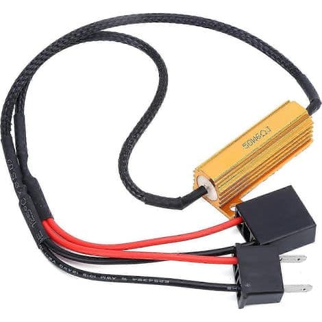 H7 50W LED-dekoder, 6 ohm belastningsmotstand, eliminerer flimmerfeil for bilfrontlykter og blinklys