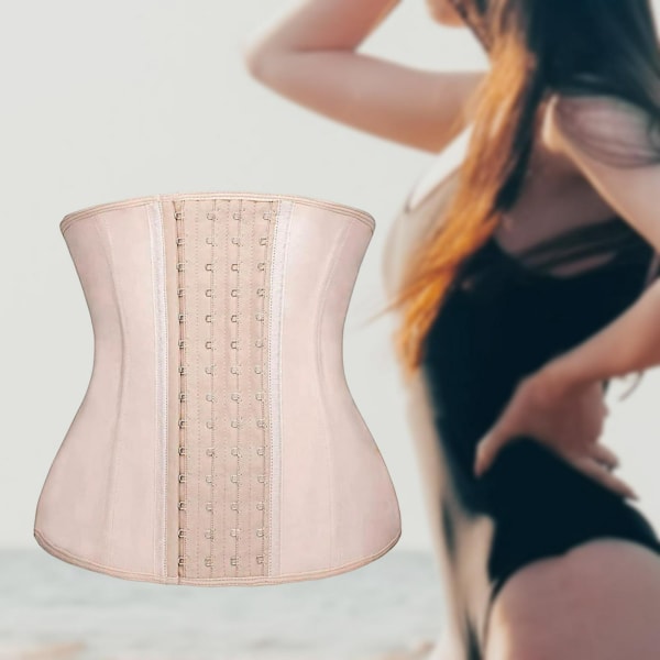 Midjetränare Korsett Bälte Latex Midja Shapewear Spännare Svettas Sportbälte Buk Midja Träning Bälte XS