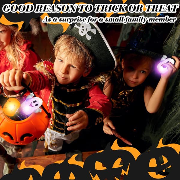 8 stk Halloween LED Puffer Bolde Lysende Spøgelse Græskar Bolde Bulk Stress Relief Legetøj til Børn Lysende i Mørket Spøgelse Græskar til Halloween Fest