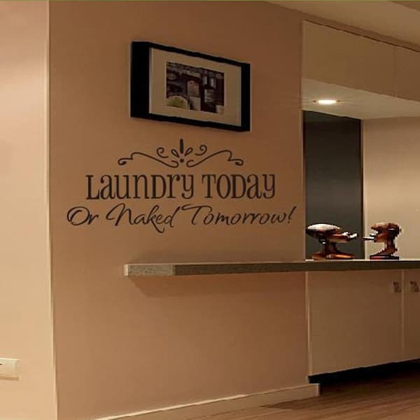 3 x Laundry Today Letter Removable Self-Adhesive Wall Decal Mural Room Decor 2025th
