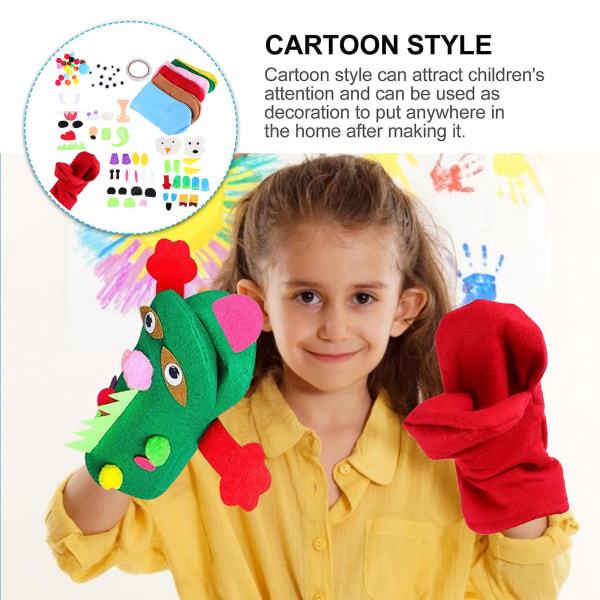 Barneleker Hånddukker Gjør-det-selv-håndverk Småbarnshånddukker Hånddukkehåndverk Assortert farge25X1 Assorted Color 25X13X0.5CM