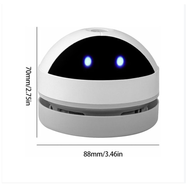 Mini-pöytäimuri USB-laturilla ja puhdistusharjalla toimistoon ja kotiin