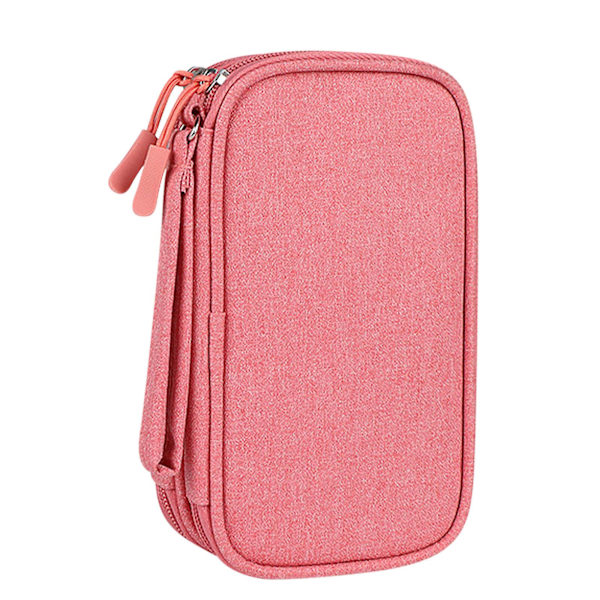 Skyddande Sleeve för Hårddisk, Laddningskabel, USB-minne, Hörlurar, Datakabel, Digitala Tillbehör Light coral Small