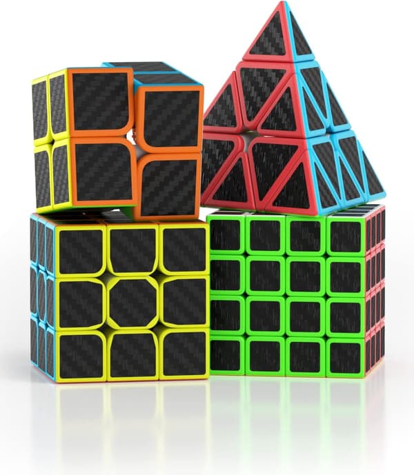 (Hiilikuitu)[4 kpl pakkaus] Speed ​​Cube -setti, Speed ​​Cube 2x2 3x3