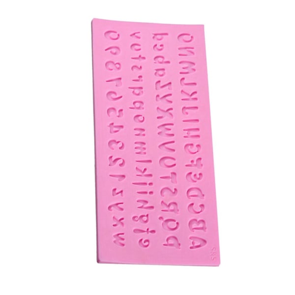 Engelska Bokstavssiffror Form Handgjord Fondant Form Dekorationsbakverktyg (pi Pink