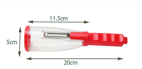 Peeler with Built-in Storage Container — Household Fruit and Vegetable Peeler with Collection Container — Kitchen-Specific, Splash-Proof Design (1 pc)