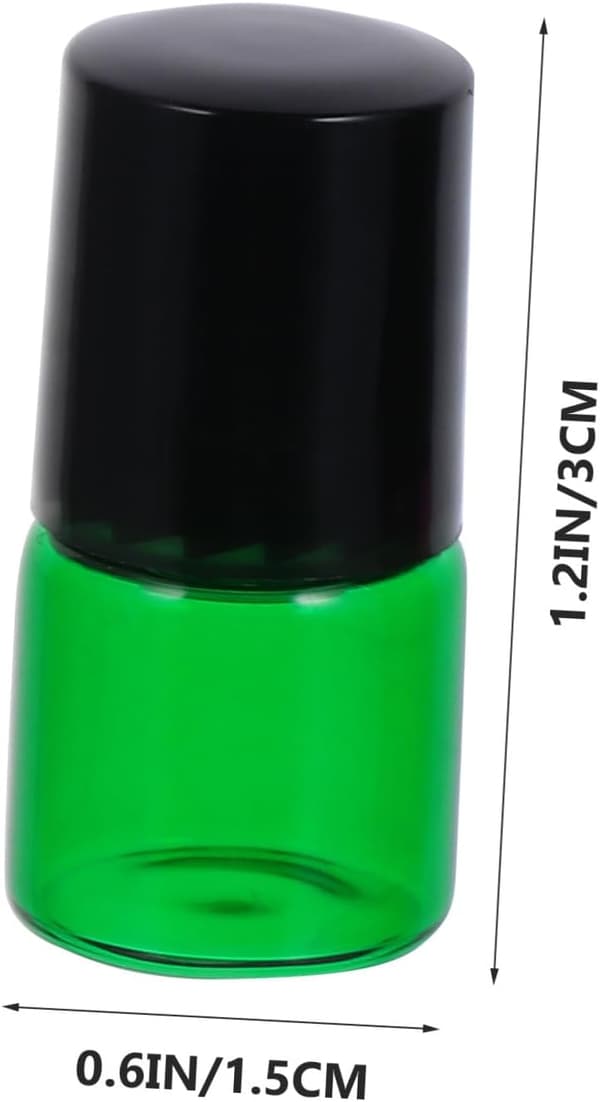 40 st 1 ml eteriska oljor rullflaskor set med kula och svart kork, glasparfym roll-on behållare för aromaterapi personlig vård