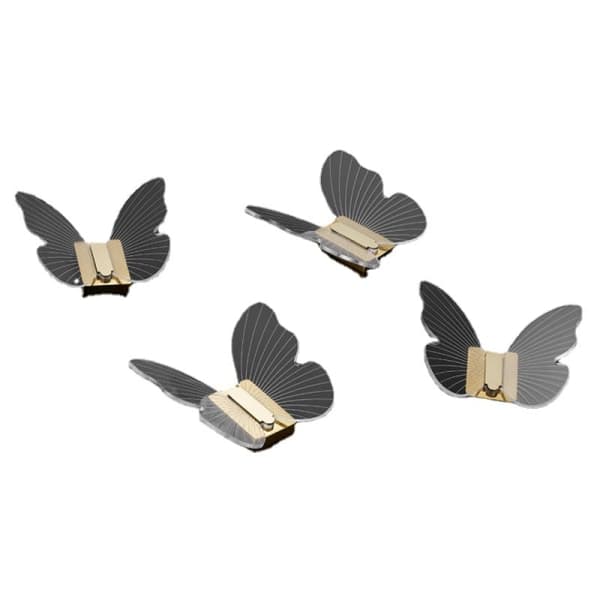 xjxj--Decorative Wall Hooks Butterfly Hook Screw Acrylic Coat Hooks No Punching, Gold 1 pc