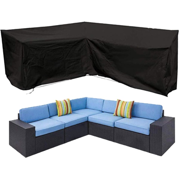V-muotoinen poikkipintainen sohvan cover, vedenpitävä ulkokäyttöön tarkoitettu poikkipintainen cover ulkosohvan cover V-muotoinen puutarhasohvasuoja 85" P x 34" S x 85" K