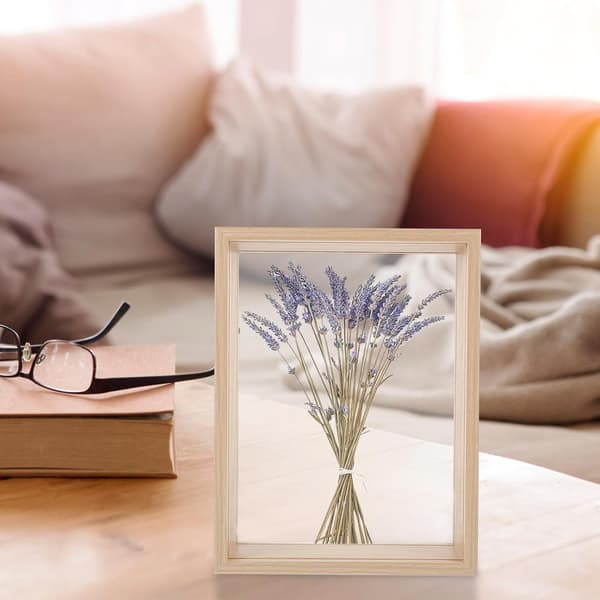 Flydende Displayramme 3D Prøveramme Khaki Træ PVC Let Elegant Væghængt Midtpunkt