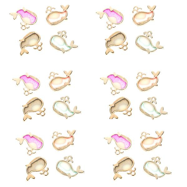 20 kpl Rannekoru Naiset Avaimenperä Lumoava Riipus Valaan Muotoinen Riipus Emali Korut Korvakorut Värikäs 2 * 1,5 cm