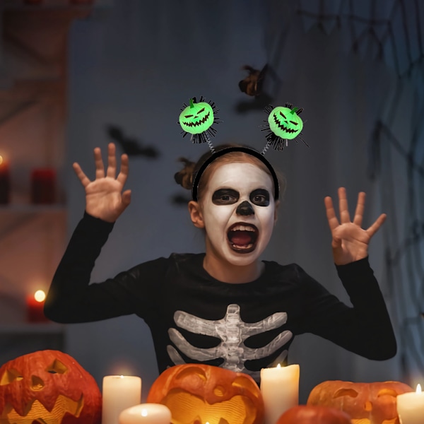 5 kpl Halloween Hohtava Haamun Pääpanta Hohtavat Hiusnauhat Luminoivat Haamu Hiuslisävarusteet Naisille Festivaali Halloween Juhlatarvikkeet