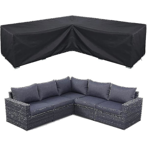 Hörnsoffaöverdrag Vattentätt Trädgårdsmöbelset Överdrag Utomhus Sektionsmöbelöverdrag 155X95X68CM