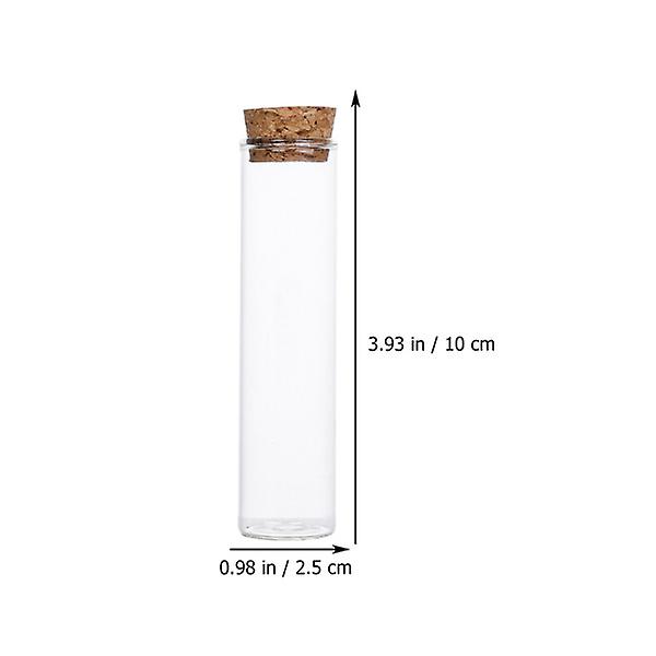 20 stk Klar beholder Pejs Tændstikker Holder Parfume Prøveflaske Mini Glas Vial10X2.5X2.5CM 10X2.5X2.5CM