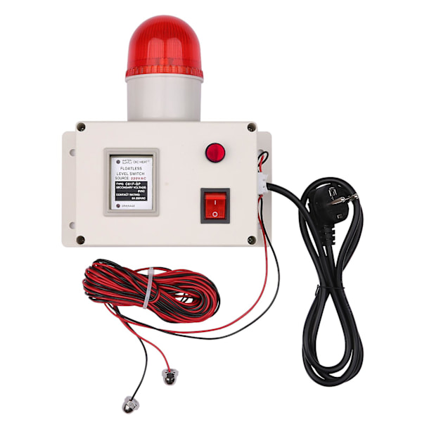 Vattennivåindikator Alarm Vattennivålarm Sensor Vattenlinje Indikerande Alarm Låg Eller Hög Vattennivå Sensor Alarm Med Ljudavstängningsknapp