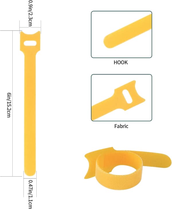 70 stk genanvendelige kabelbindere, nylon, elkabel