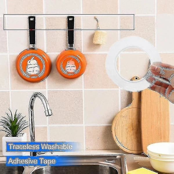 Strong Nano Seamless Waterproof Hook, Transparent Acrylic Adhesive, Double-Sided Tape