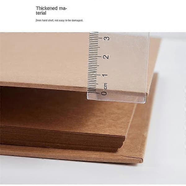 2 stk. A5 genopfyldelig ringbind, A5 kraftpapirringbind med 2 ringe til tilføjelse af løse blade, A5 kraftpapirmapper
