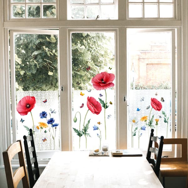 Butterfly Pattern Wall Stickers Self-Adhesive PVC Beautiful Floral Wall Decal Home Decor