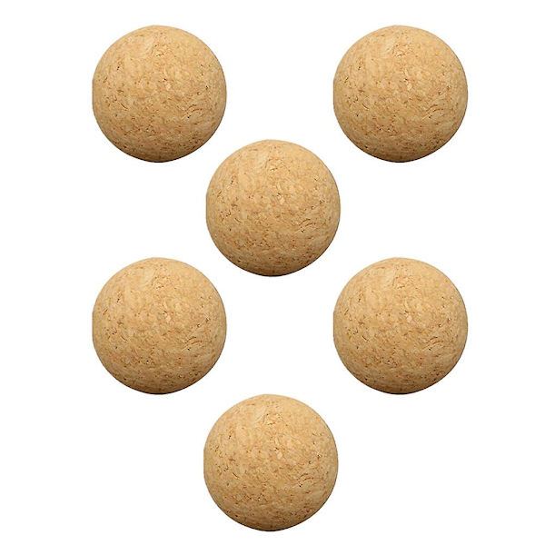 6 stk udskiftelige korkbolde Professionelle korkfodbold slidstærke fodboldfodbold Khaki 3,6X3,6X3.