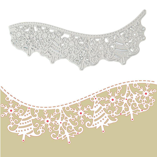 Julklappssnöre Metallstansmall för DIY Scrapbooking Album Papperskort Stansform Prägling Ornament