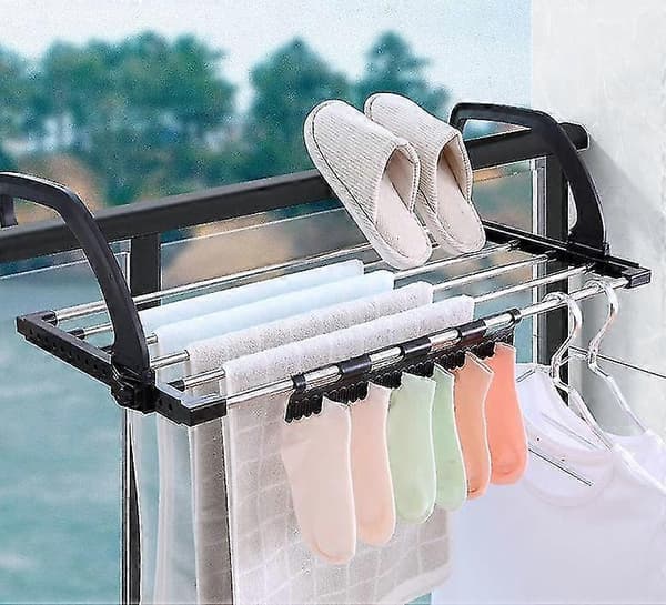 40 cm window hook, clothes hanger for window, shoe rack, balcony windowsill, hanging air dryer
