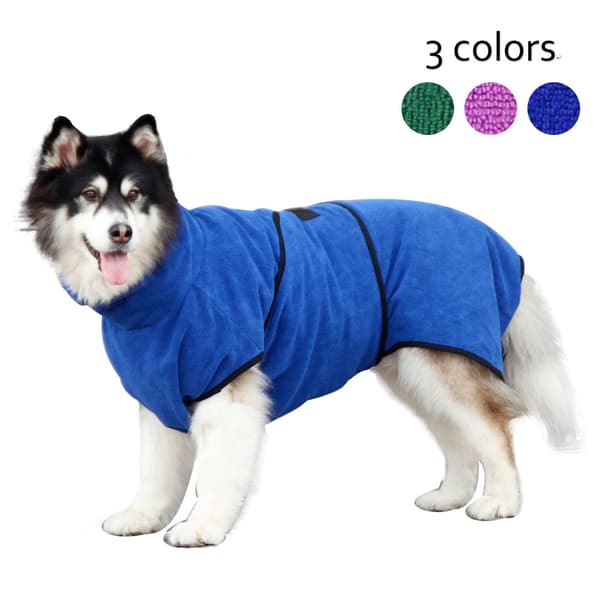 Superabsorberende hundebadekåbe, badehåndklæde til store hunde, Th