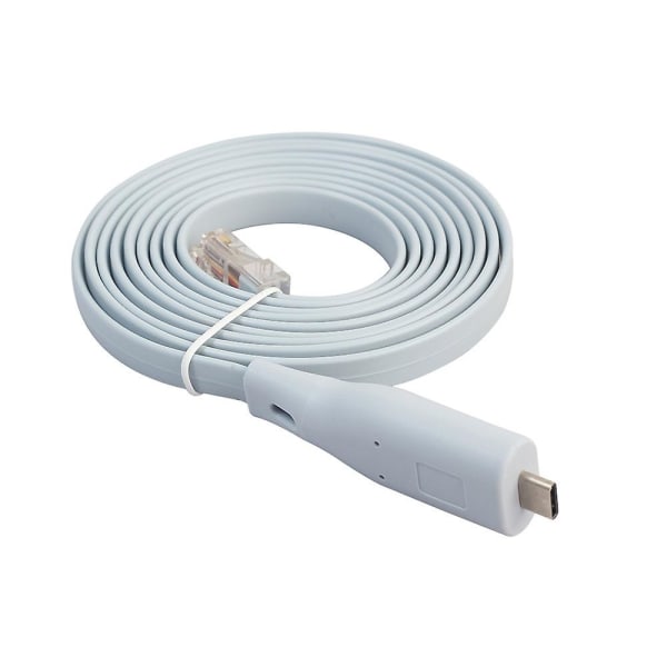 Usb3.1 Typ C USB C till Rj45-konsolsladd Ethernet LAN-nätverksadapterkabel 1,8mVit White