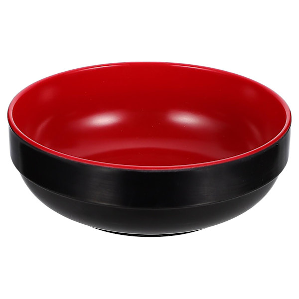 1 stk Melamin Noodle Skål Dobbelt Farve Salatskål Madbeholder (sort, rød)Rød18,8x18,8x6,6cm