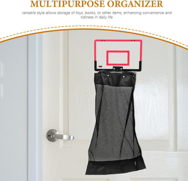 Laundry Hamper with Over-the-Door Basketball Hoop Lightweight Mesh