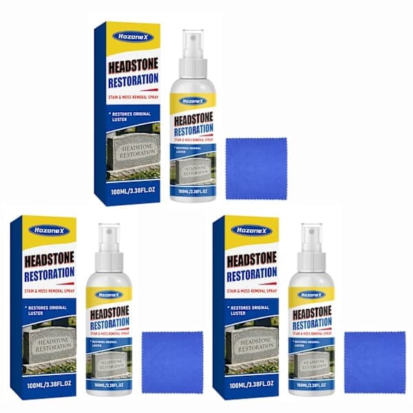 Gravstensrestaurering Pletfjerner Mosfjerner Spray Effektiv Gravstensrens Restaurator Fjerner Snavs Mos 3stk 3stk 3pcs