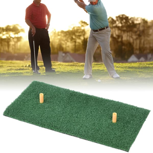 Nylon Grass SBR Lifelike Artificial Grass Foldable Golf Mat 30 x 60 cm with 2 Rubber Tees