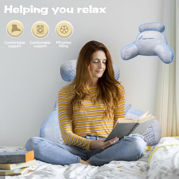 Bed Reading Pillow, Removable Backrest Cushion 60x45x20cm (optional)